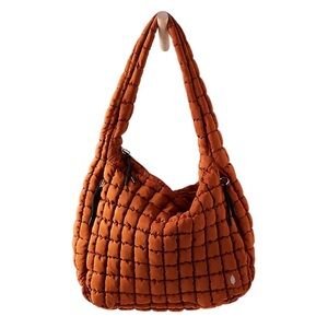 Free People Quilted Carryall Bag Roasted Chestnut